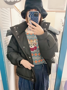 「GRL（グレイル）のアイテム（ダウンジャケット/コート）」を使った、amiruri184さん（レディース・164cm）の冬コーディネート