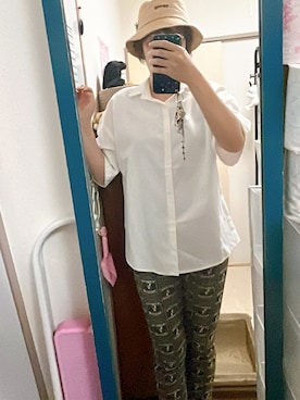 「アイテム（帽子）」を使った、amiruri184さん（レディース・164cm）の夏コーディネート