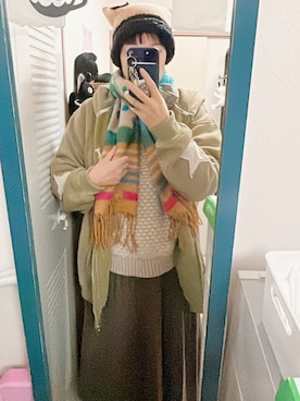 「AS as know as（エーエス アズノウアズ）のアイテム（トップス）」を使った、amiruri184さん（レディース・164cm）の冬コーディネート