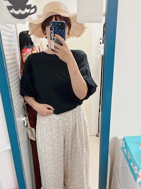 「チチカカ」｜「アイテム（帽子）」を使った、amiruri184さん（レディース・164cm）の夏コーディネート