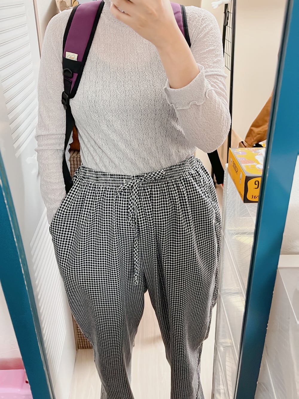 「シンプルスタイル、古着MIX、買い物コーデ、歩く日、秋服準備はじめました」｜「Honeysのアイテム（トップス、ホワイト系）」を使った、amiruri184さん（骨格ウェーブ・レディース・164cm）の秋コーディネートの1枚目の写真