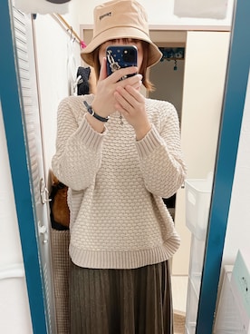 「AS as know as（エーエス アズノウアズ）のアイテム（トップス）」を使った、amiruri184さん（レディース・164cm）の冬コーディネート
