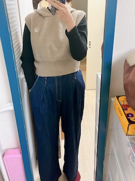 「ユニクロ」｜「アイテム（セットアップ）」を使った、amiruri184さん（レディース・164cm）の秋コーディネート