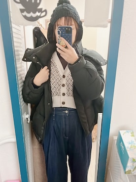 「GRL（グレイル）のアイテム（ダウンジャケット/コート）」を使った、amiruri184さん（レディース・164cm）の冬コーディネート