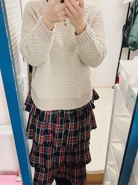 「AS as know as（エーエス アズノウアズ）のアイテム（トップス）」を使った、amiruri184さん（レディース・164cm）の冬コーディネート
