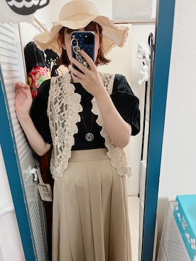 「チャイハネ（チャイハネ）のアイテム（アクセサリー）」を使った、amiruri184さん（骨格ウェーブ・レディース・164cm）の夏コーディネート
