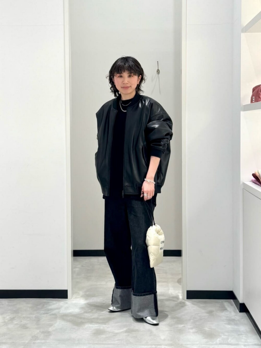 CITEN（シテン）の「＜CITEN＞ラメ ロールアップ ワイドデニム