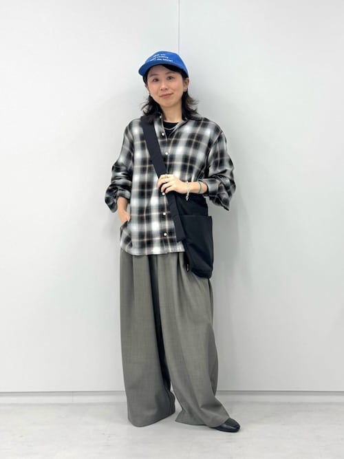 試着のみ ブリーフィング ウィンダンシー ワイドタックパンツ ホワイト サイズL CITEN＞3タックイージーワイドパンツ（その他パンツ）｜CITEN