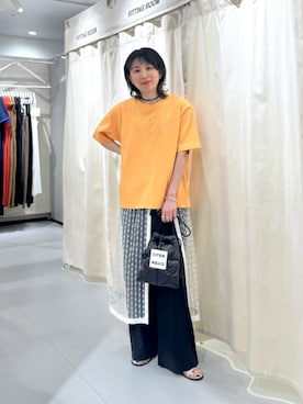 「CITEN（シテン）の＜CITEN＞パデッド キンチャク ショルダー（ショルダーバッグ）」を使った、MORIさん（レディース・159cm・30代）の夏コーディネート