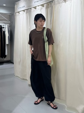 「CITEN（シテン）の＜CITEN＞クロスストラップフラットサンダル（サンダル）」を使った、MORIさん（レディース・159cm・30代）の夏コーディネート
