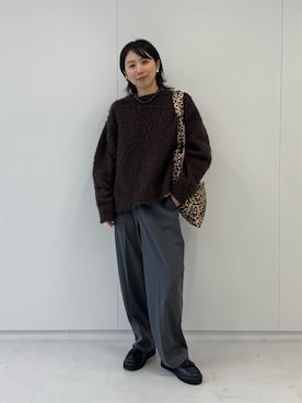 「アイテム（スラックス）」を使った、MORIさん（レディース・159cm・30代）の秋コーディネート