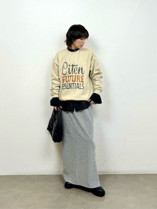＜CITEN＞ラメ ナロー スカート
