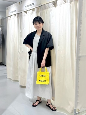 「CITEN（シテン）の＜CITEN＞リラックスフィットジャケット5ブソデ（テーラードジャケット）」を使った、MORIさん（レディース・159cm・30代）の夏コーディネート