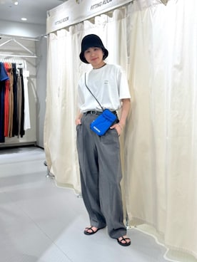 「CITEN（シテン）の＜CITEN＞シンプル ベルト（ベルト）」を使った、MORIさん（レディース・159cm・30代）の夏コーディネート