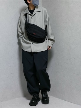 「BRIEFING（ブリーフィング）のアイテム」を使った、simさん（メンズ・168cm）の秋コーディネート