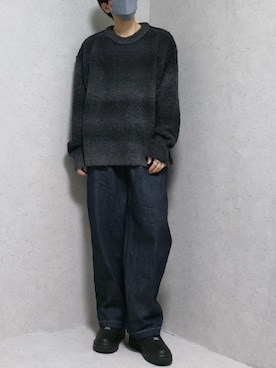 「WYM LIDNM（ウィム バイ リドム）のアイテム（デニムジャケット）」を使った、simさん（メンズ・168cm）の秋コーディネート