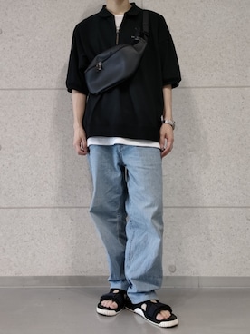「RUUBON（ルーボン）のアイテム（タンクトップ）」を使った、simさん（メンズ・168cm）の夏コーディネート