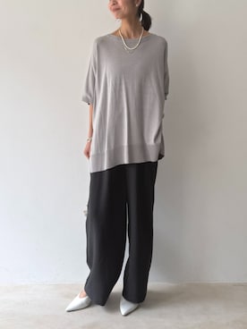 「CROSS FUNCTION（クロスファンクション）のアイテム」を使った、CF ECスタッフさん（レディース・165cm）の春コーディネート