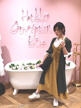 「無（ム）のアイテム」を使った、Aliviya Chuさん（レディース・157cm）の夏コーディネート
