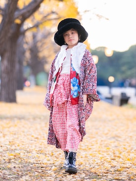 「アイテム（ファッション雑貨）」を使った、KODAIさん（キッズ・131cm）の冬コーディネート