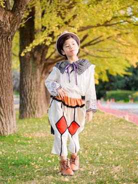 「アイテム（ブーツ）」を使った、KODAIさん（キッズ・131cm・10代）の秋コーディネート