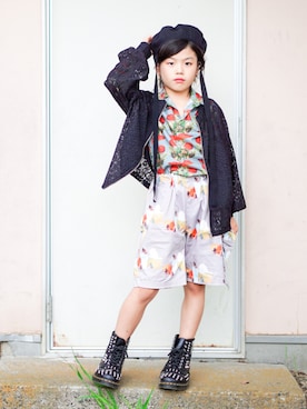 「アイテム（ブーツ）」を使った、KODAIさん（キッズ・131cm）の秋コーディネート