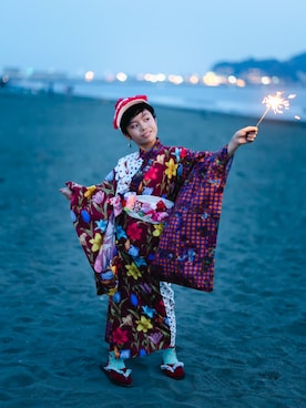 「アイテム（アクセサリー）」を使った、KODAIさん（キッズ・135cm）の秋コーディネート