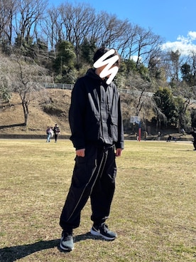 「公園コーデ」｜「アイテム（ジャケット/アウター）」を使った、とらお🐅さん（メンズ・175cm）の冬コーディネート