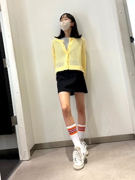 「H&M（エイチ・アンド・エム）のアイテム（カーディガン/ボレロ）」を使った、yuyuyuloveさん（レディース・161cm）の冬コーディネート