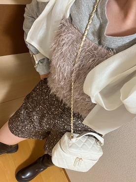 「apres jour（アプレジュール）のアイテム（パンツ）」を使った、夏紀さん（レディース・156cm）の冬コーディネート