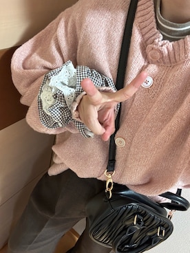 「アイテム（イヤリング）」を使った、夏紀さん（レディース・156cm・20代）の冬コーディネート