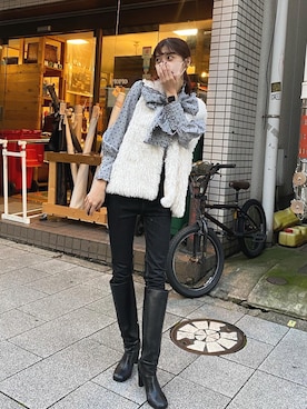 「MIRO AMURETTE（ミロアミュレット）のアイテム」を使った、hinanoさん（レディース・163cm）の秋コーディネート