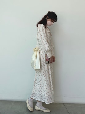 「アイテム（イヤリング）」を使った、hinanoさん（レディース・163cm）の春コーディネート