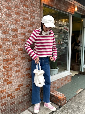 「アメリカン」｜hinanoさん（レディース・163cm）の春コーディネート