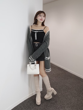 「アイテム（ワンピース/ドレス）」を使った、真里さん（レディース・162cm）の秋コーディネート