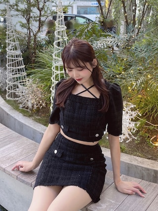 EATME イートミー 黒崎みさ コラボ トップス アイボリー EATME】黒崎みさコラボ セットアップ 新宿限定カラー ブルー S