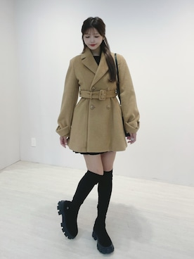 「アイテム（その他アウター）」を使った、真里さん（レディース・162cm）の秋コーディネート