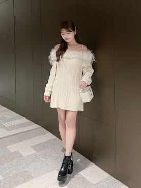 真里さん（レディース・162cm）の冬コーディネート