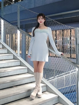 「ガーリーコーデ」｜真里さん（レディース・162cm）の秋コーディネート