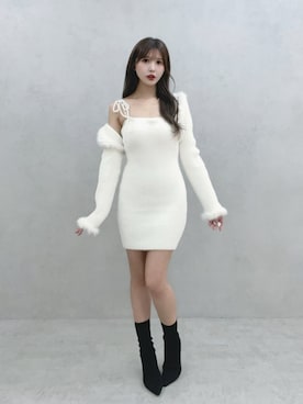 真里さん（レディース・162cm）の冬コーディネート