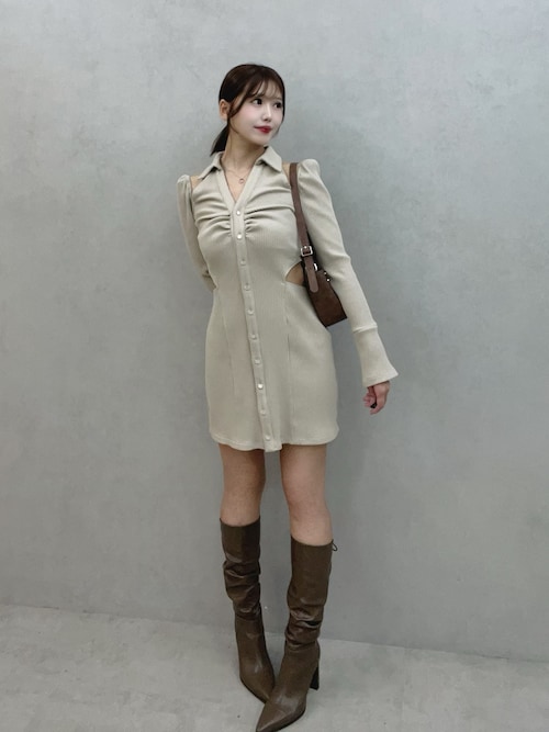 EATME オーブカラーワンピース セール】オープンカラーワンピース（ワンピース）｜EATME（イートミー