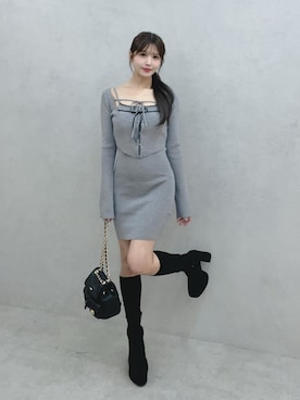 真里さん（レディース・162cm）の冬コーディネート