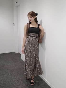 「EATME（イートミー）のアイテム（サンダル）」を使った、真里さん（レディース・162cm）の夏コーディネート