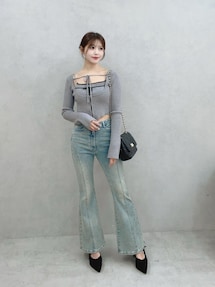 バイカラーキャミニットアンサンブル｜イートミー（EATME）公式通販