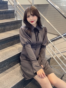 真里さん（レディース・162cm）の冬コーディネート