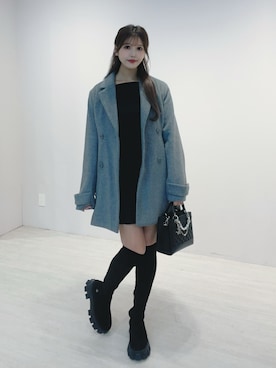 「アイテム（その他アウター）」を使った、真里さん（レディース・162cm）の秋コーディネート