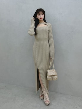 真里さん（レディース・162cm）の冬コーディネート