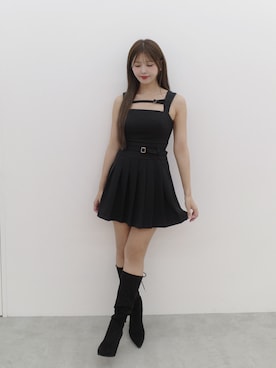 「アイテム（ブーツ、その他）」を使った、真里さん（レディース・162cm）の夏コーディネート