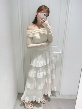 「春カラー」｜「アイテム（サンダル）」を使った、真里さん（レディース・162cm）の春コーディネート
