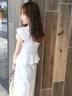 「アイテム（サンダル、その他）」を使った、maiさん（レディース・160cm）の夏コーディネート